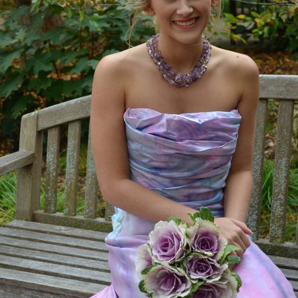 NEW Bohemian Beach Wedding Dress 6 8 10 dyed pink rose white purple blue medium - Picture 11 of 13